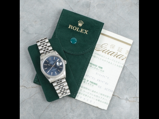 Rolex Datejust 36 Blu Jubilee Blue Jeans - Rolex Guarantee  Watch  16220